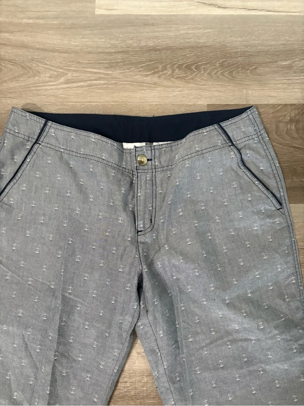 Columbia PFG Gray Anchor-Print Casual capri Pants